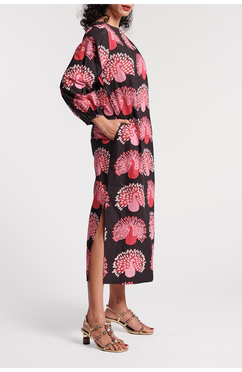 Frances Valentine Minnow Maxi Peacock Dress, Alternate, color, Black/Multi