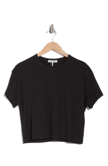 Rag & Bone Mai Boxy Crop T-shirt In Black
