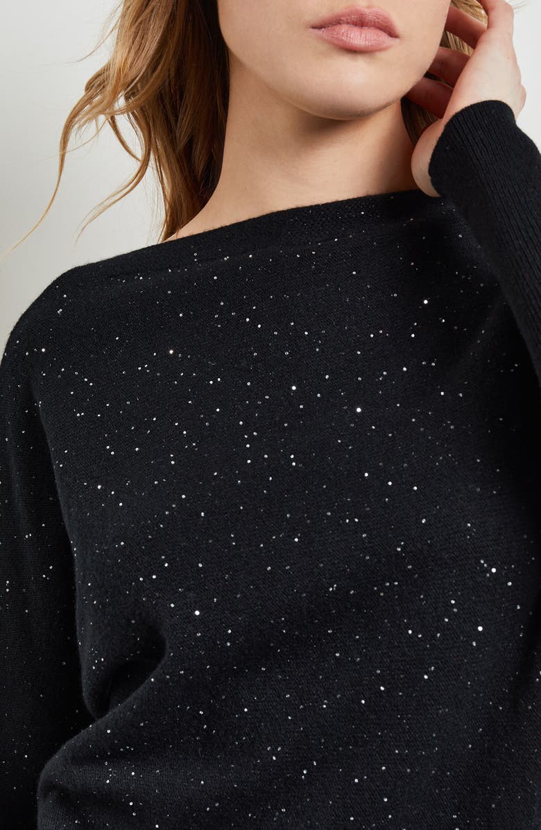 Misook Sequin Cashmere Sweater, Alternate, color, 