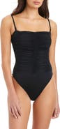 Sanctuary Shirred One-Piece Swimsuit