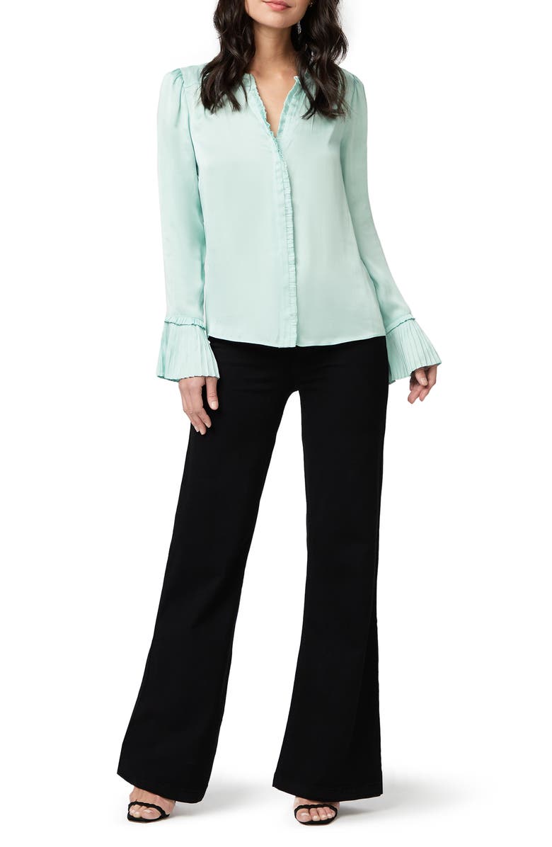 PAIGE Palma Bell Sleeve Blouse, Alternate, color, Dusty Mint