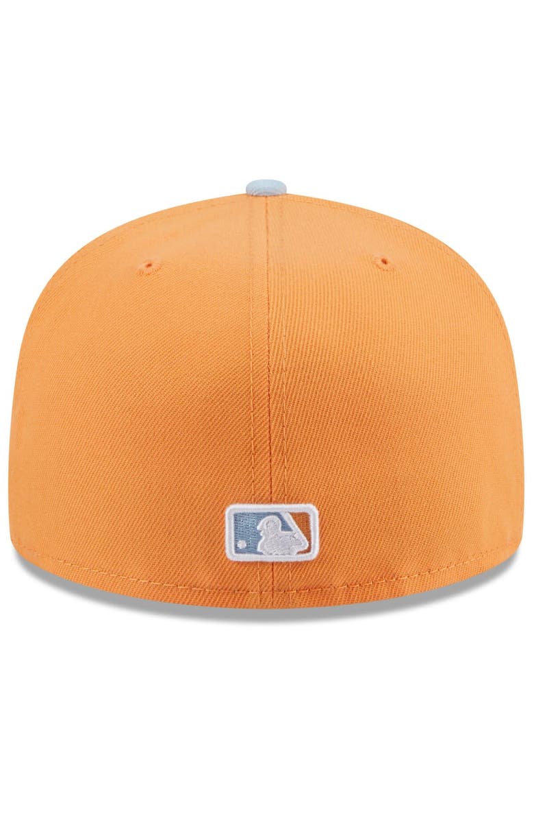 New Era Men's New Era Orange/Light Blue San Francisco Giants Spring Color Basic Two-Tone 59FIFTY Fitted Hat, Alternate, color, 