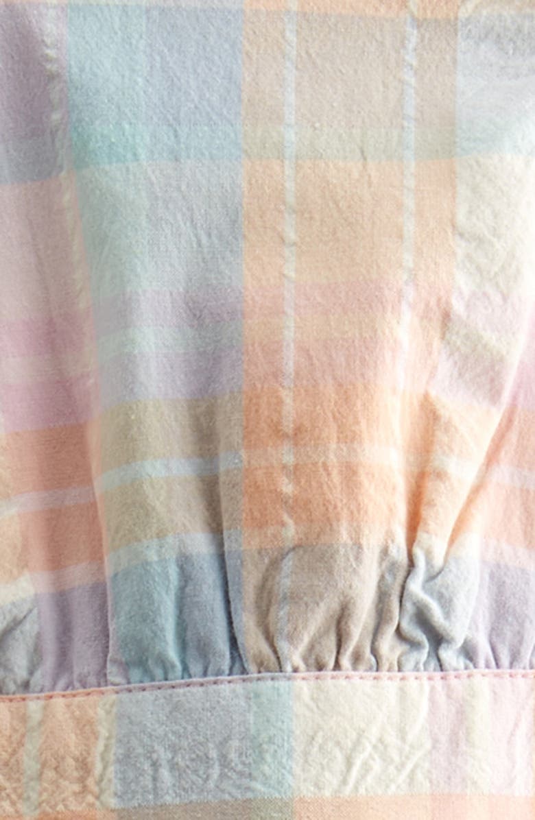 Nordstrom Stripe Seersucker Cotton Dress & Bloomers, Alternate, color, Coral Playful Plaid