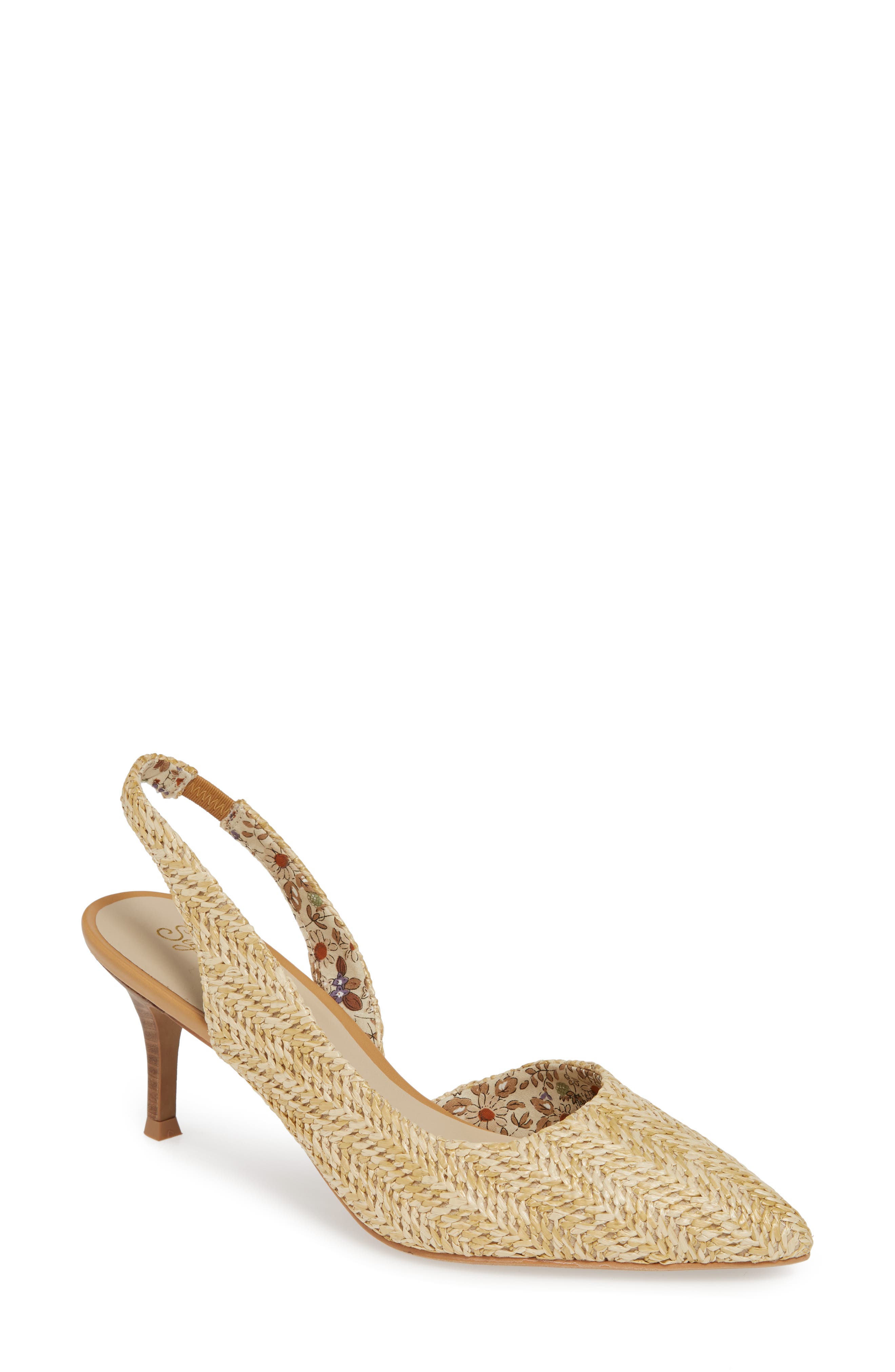 Seychelles Ornament Raffia Slingback Pump, Main, color, 
