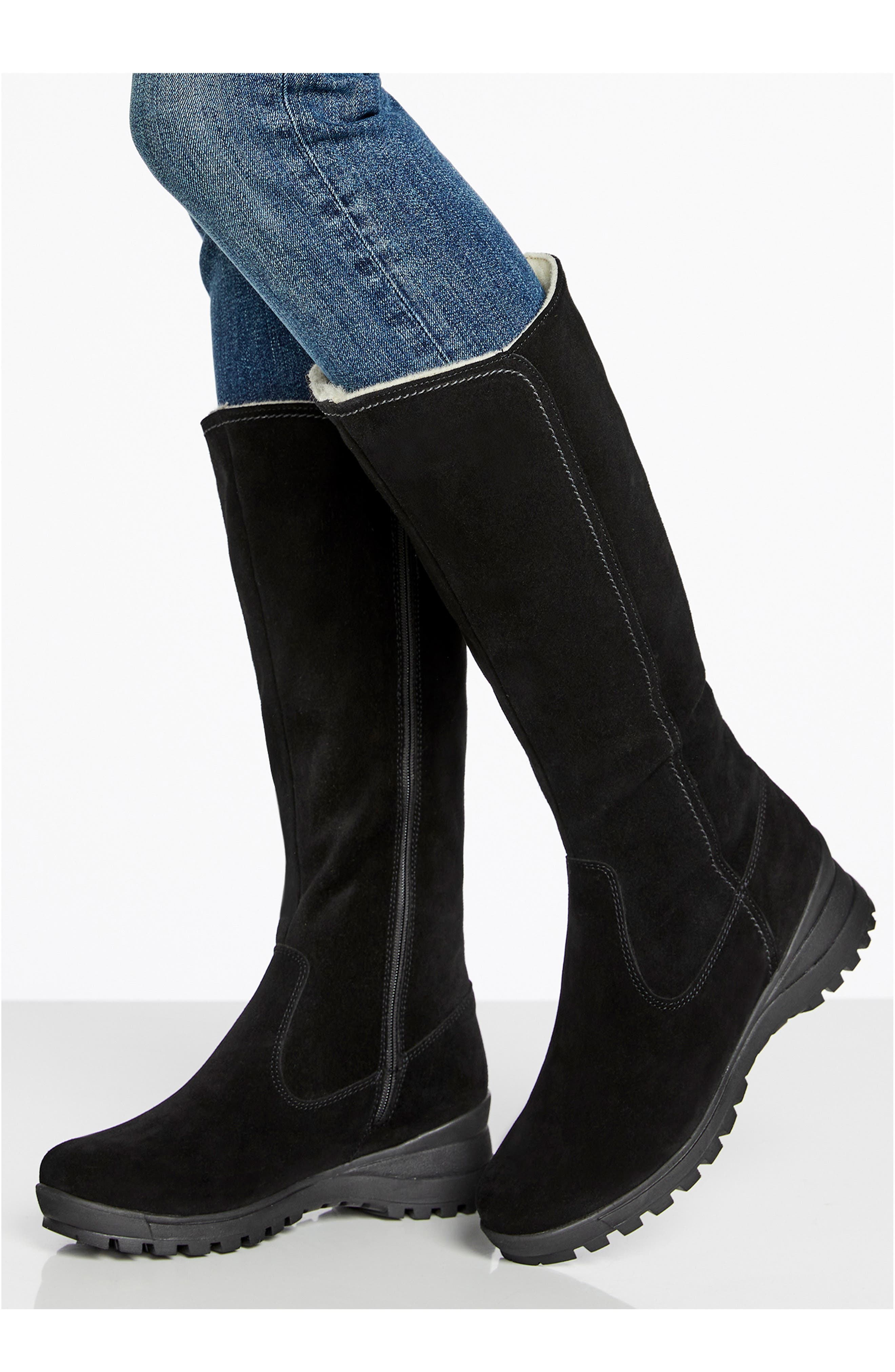 La Canadienne Agnes Wool Lined Wedge Boot, Alternate, color, 