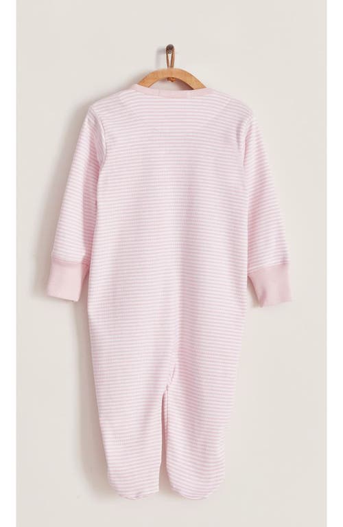 Babycottons Woods Ray Double Zip Footie In Pink