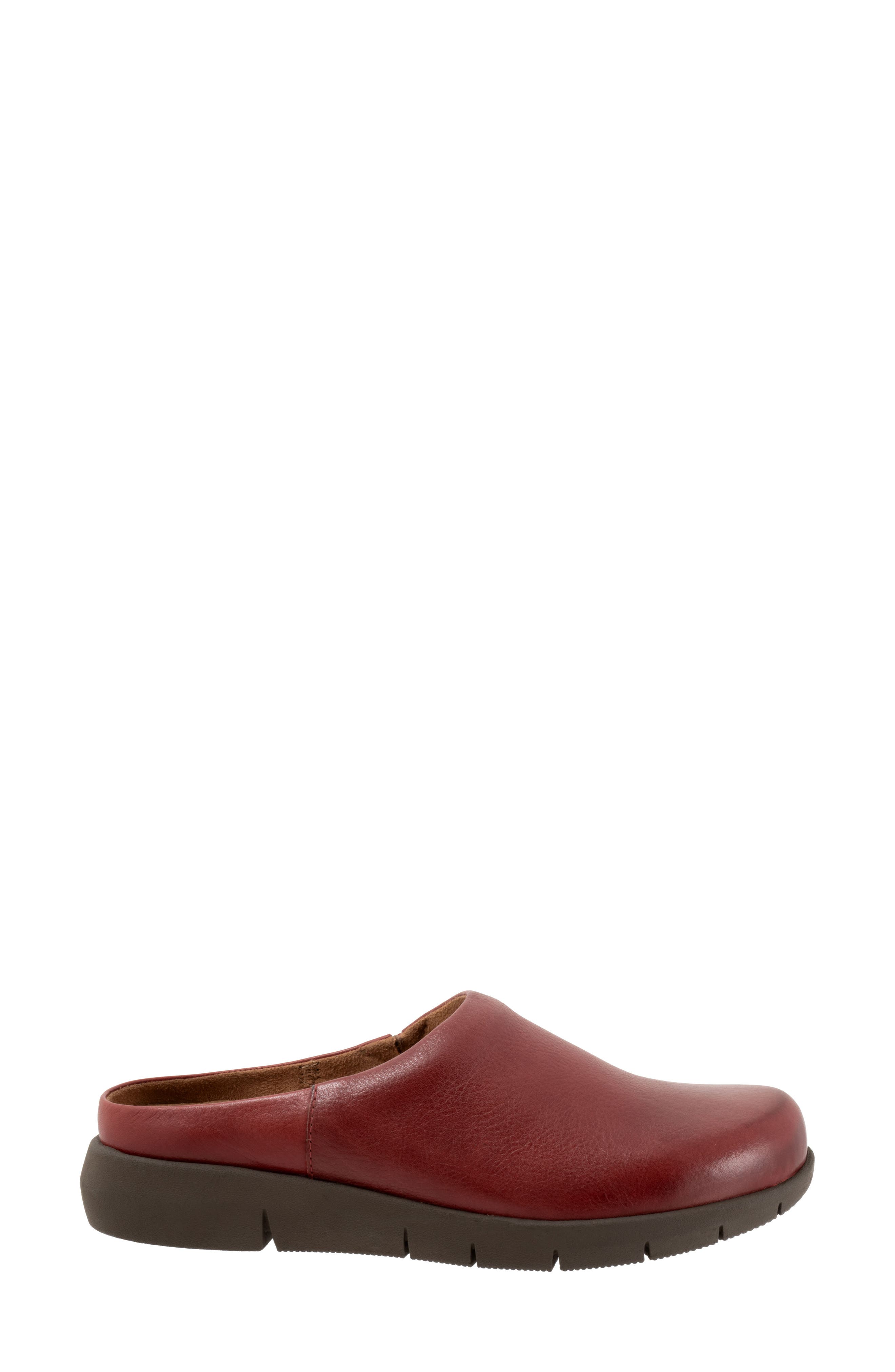Andria Mule, Alternate, color, DARK RED SUEDE