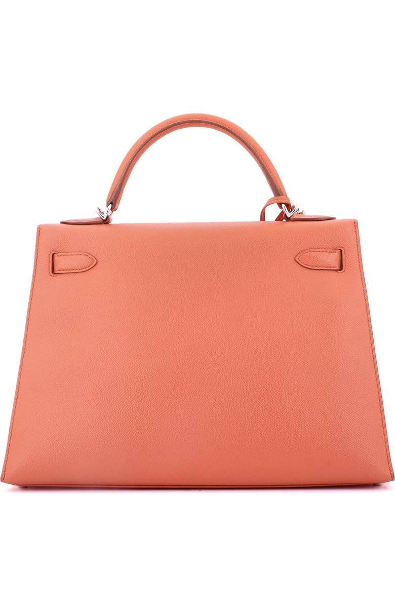 Pre-Owned Hermes Kelly Handbag Pink Epsom with Palladium Hardware 32, Alternate, color, Flamingo