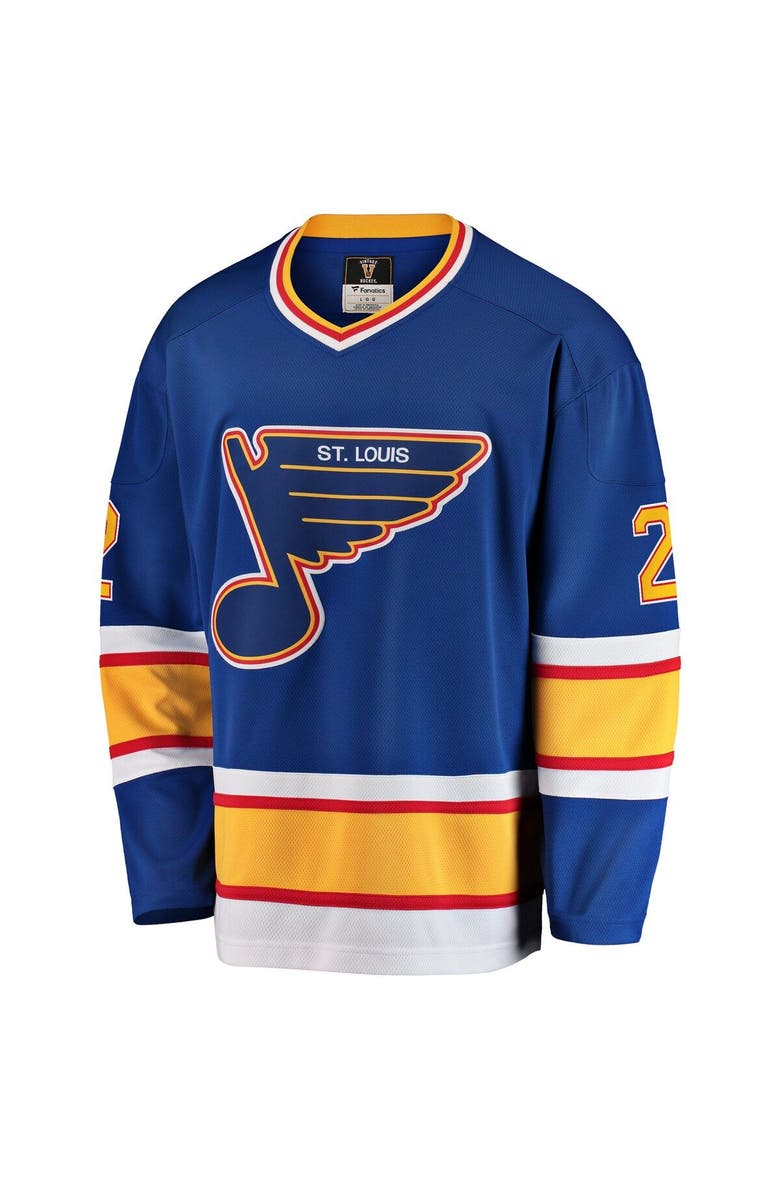 FANATICS Men's Fanatics Branded Al Macinnis Blue St. Louis Blues Premier Breakaway Retired Player Jersey, Alternate, color, 