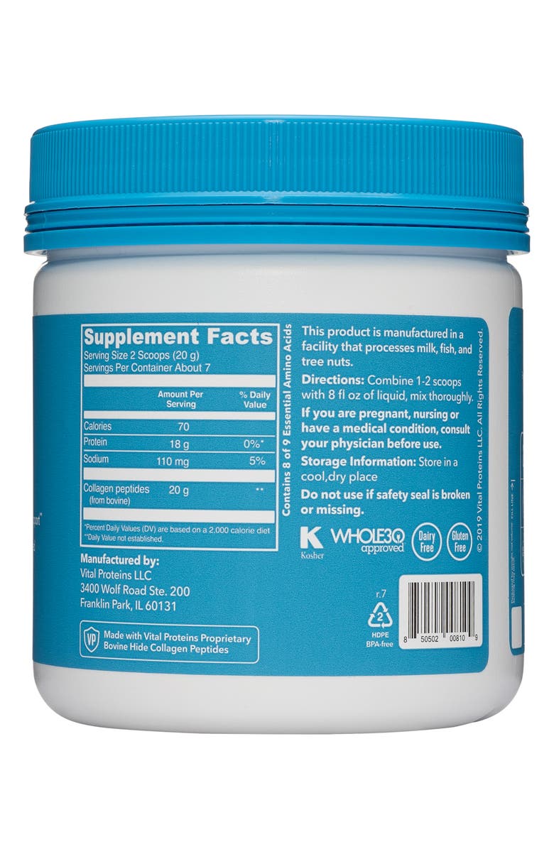 Vital Proteins Collagen Peptides Unflavored Dietary Supplement, Alternate, color, 