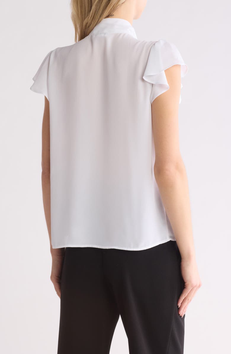 Calvin Klein Tie Neck Top, Alternate, color, 