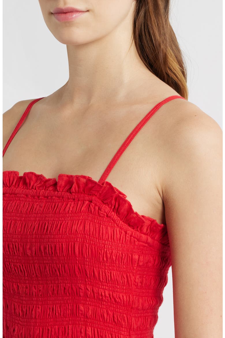 Magnolia Ruffle Trim Maxi Dress, Alternate, color, GOJI BERRY