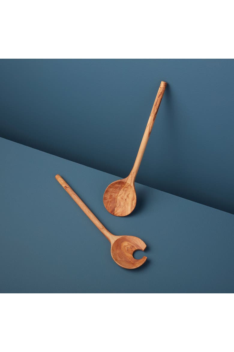 Olive Wood Crescent Serving Set, Alternate, color, Olive