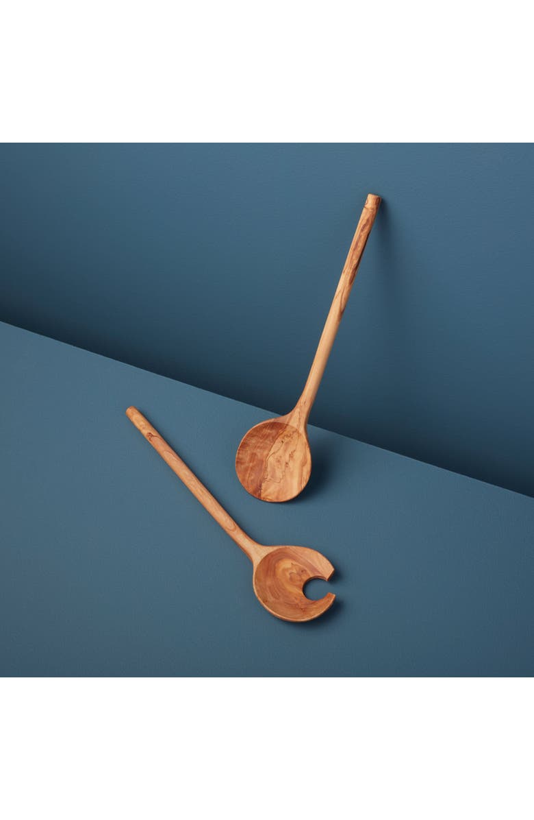 Be Home Olive Wood Crescent Serving Set, Alternate, color, Olive