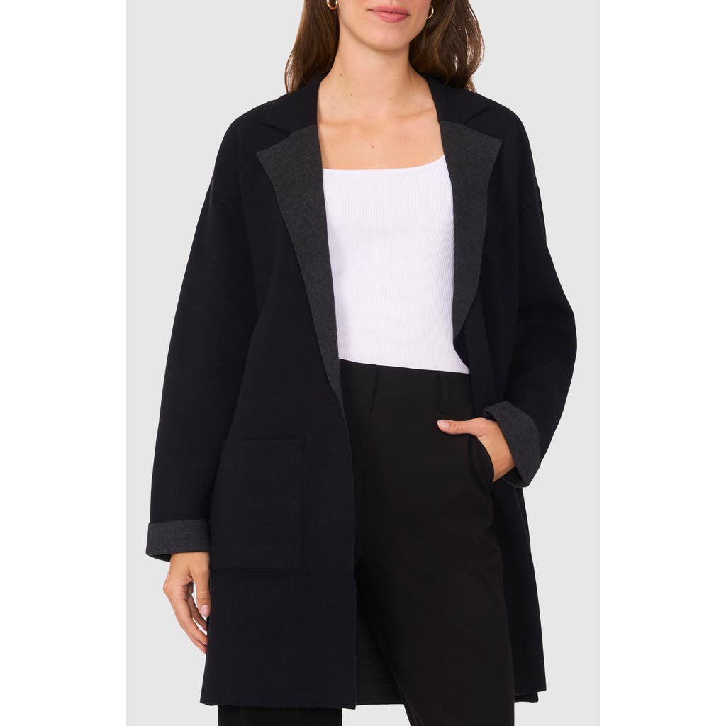 Halogenr Halogen(r) Open Front Coat In Rich Black