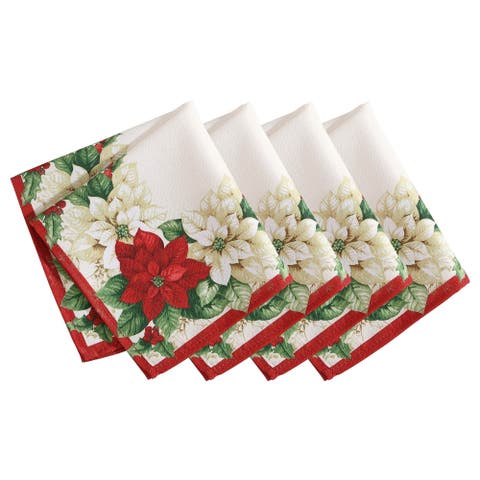 Poinsettias Napkin Set Of 4