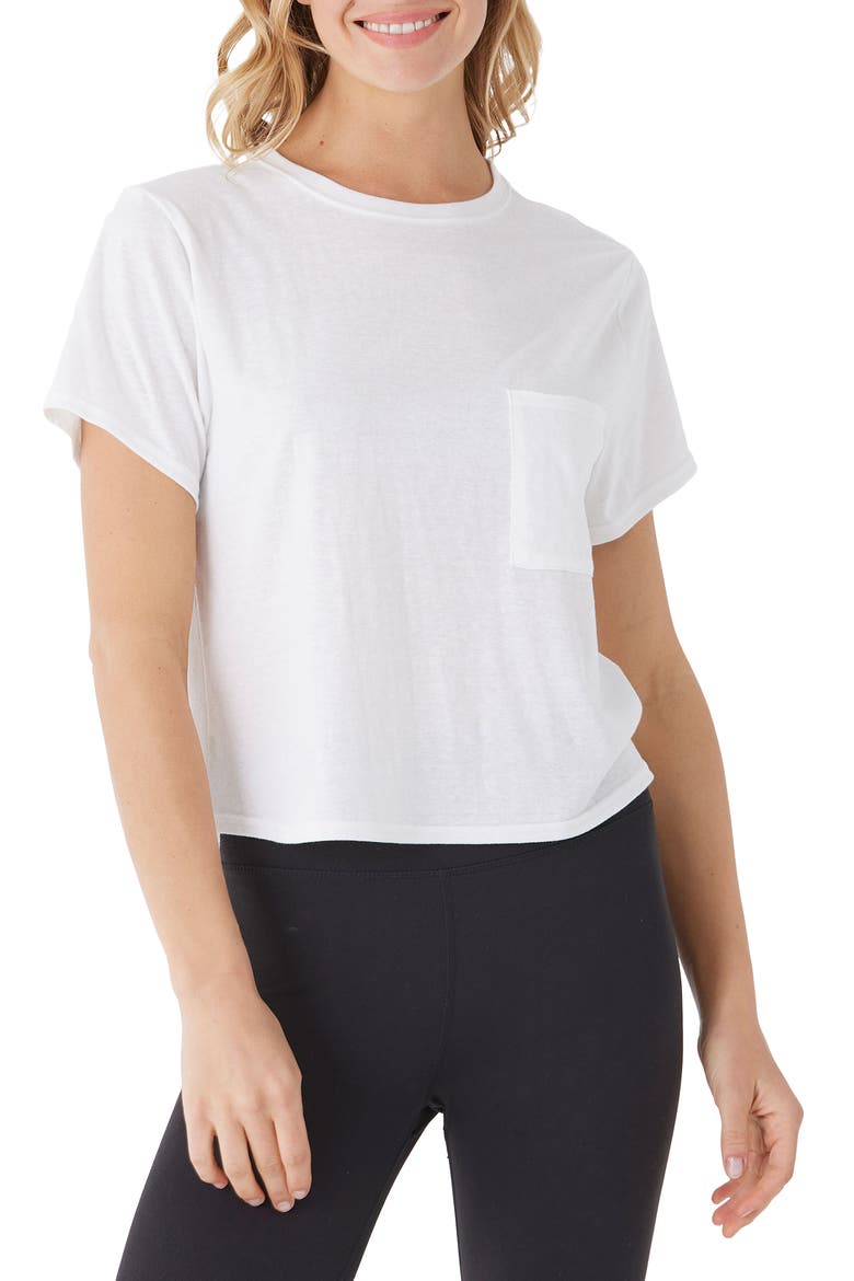 Shelbie Jersey Pocket T-Shirt, Main, color, WHITE