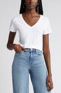 Nordstrom Everyday V-Neck Pima Cotton Blend T-Shirt