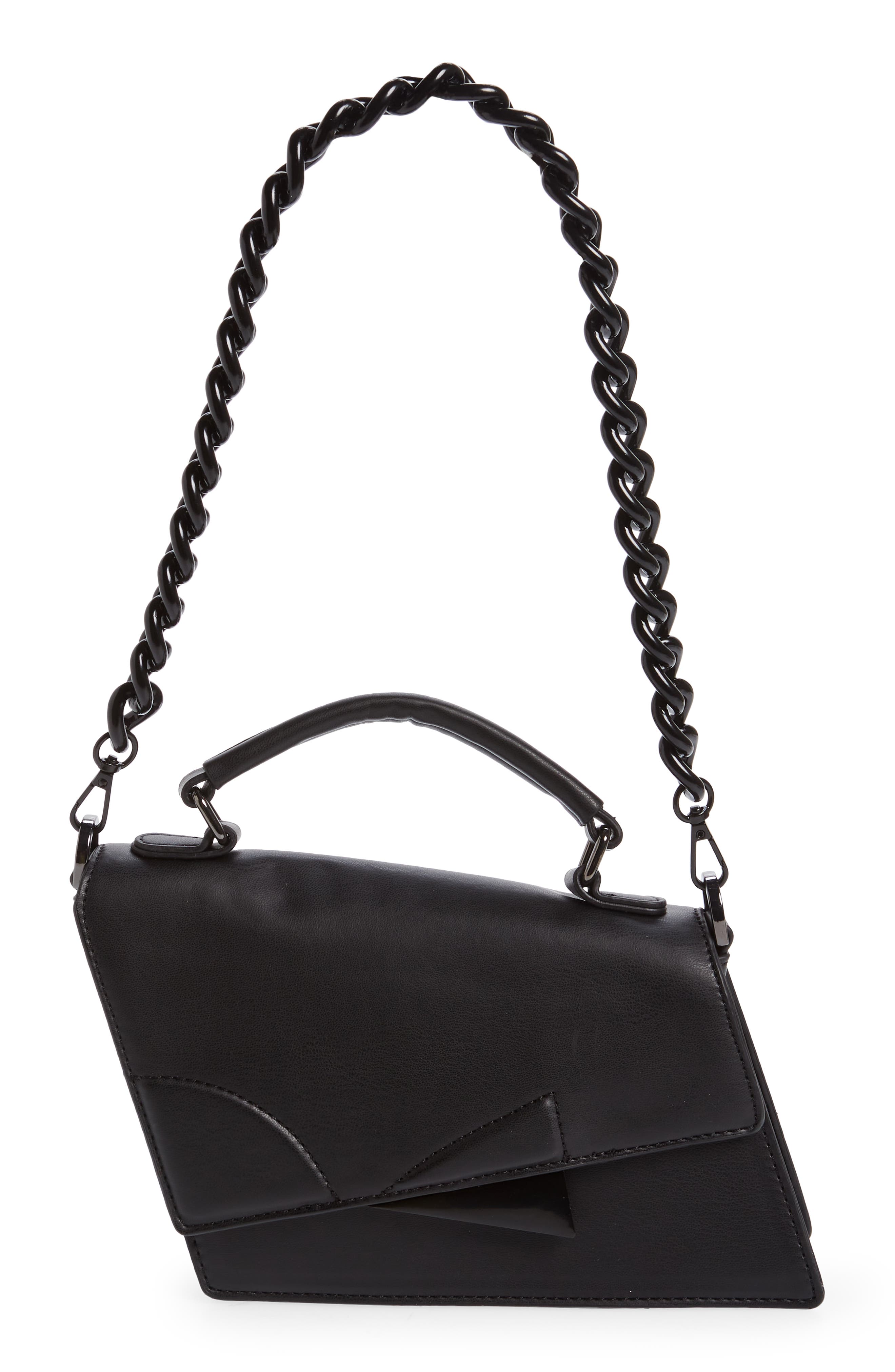 Topshop Cai Faux Leather Shoulder Bag, Main, color, 