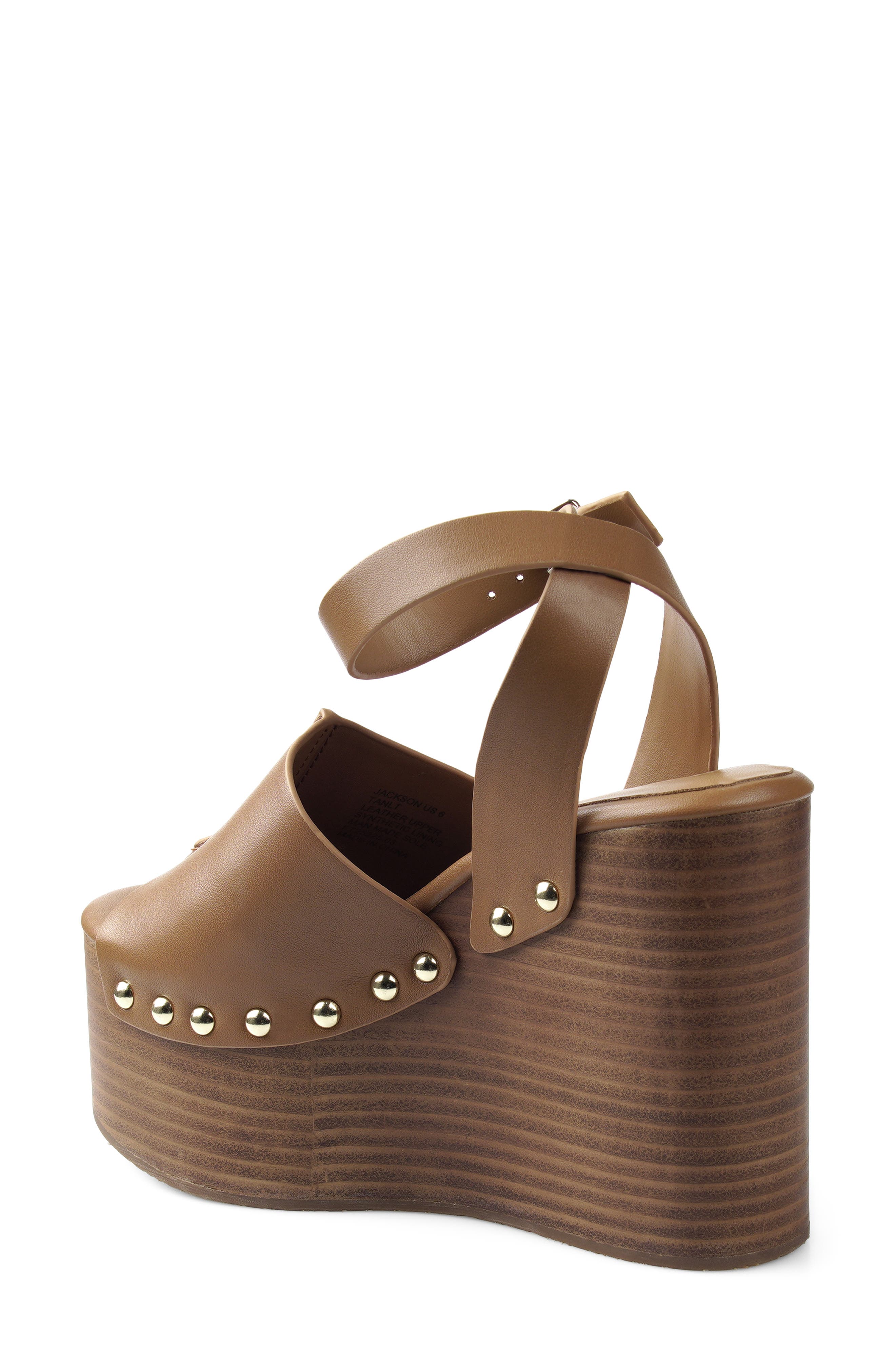 Jackson Ankle Strap Platform Wedge Sandal, Alternate, color, TANLT