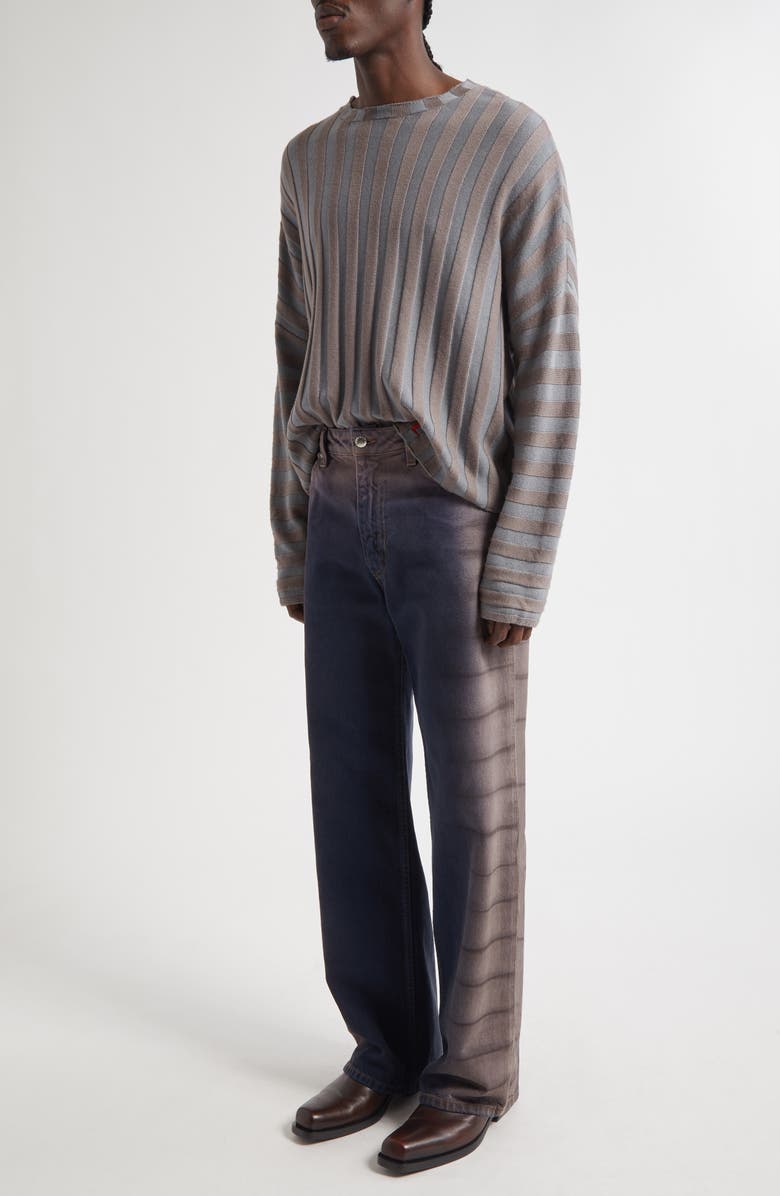 Eckhaus Latta Gender Inclusive Wide Leg Jeans, Alternate, color, Wrinkle