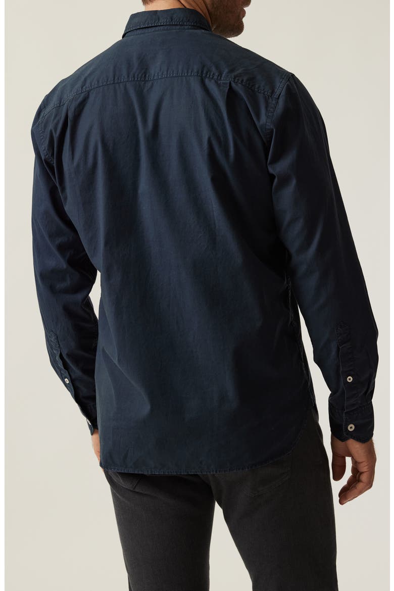 Luxe Twill Button-Up Shirt, Alternate, color, DRESS BLUES