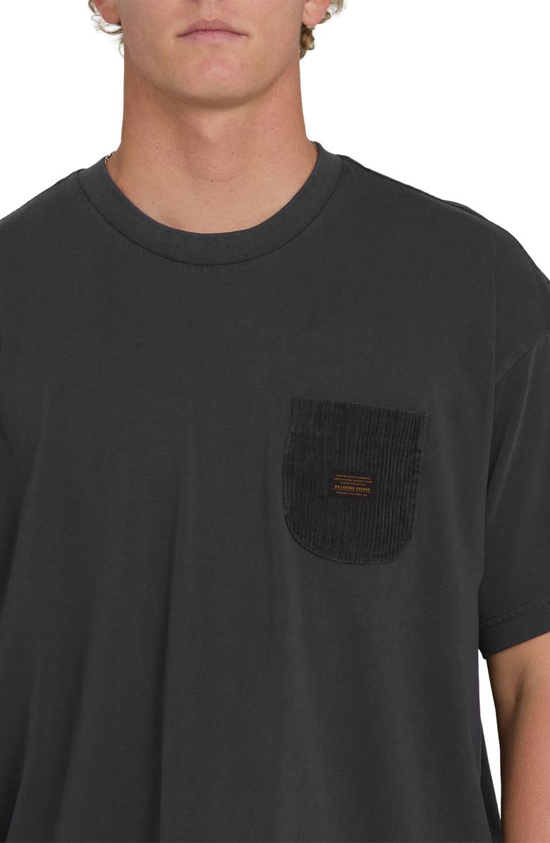 Billabong Brunswick Garage Oversize Cotton Pocket T-Shirt, Alternate, color, Washed Black