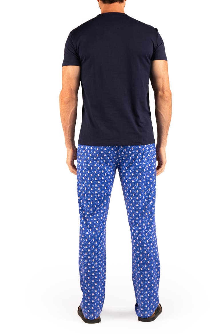 Snowman 2-Piece Pajama Set, Alternate, color, SAPPHIRE