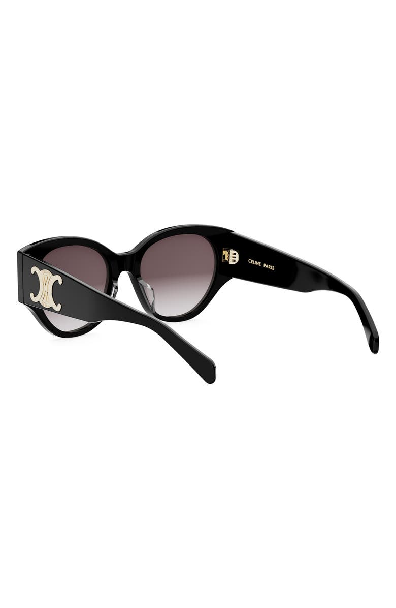 CELINE Maxi Triomphe 55mm Butterfly Sunglasses, Alternate, color, Shiny Black / Gradient Roviex