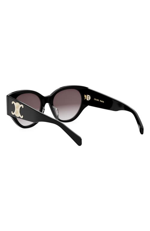Celine Maxi Triomphe Acetate Butterfly Sunglasses In Black