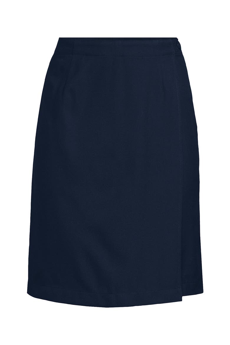 Solid A Line Tab Skort Top of Knee, Alternate, color, Classic Navy