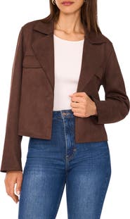 Vince Camuto One-Button Faux Suede Jacket