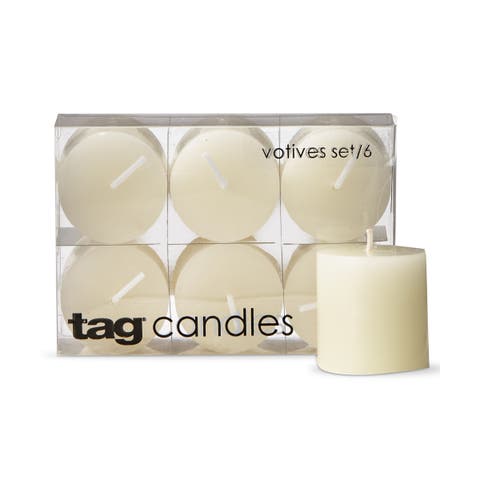 Chapel Basic Unscented Votive Candles Set of 6 Burn 5 Hours