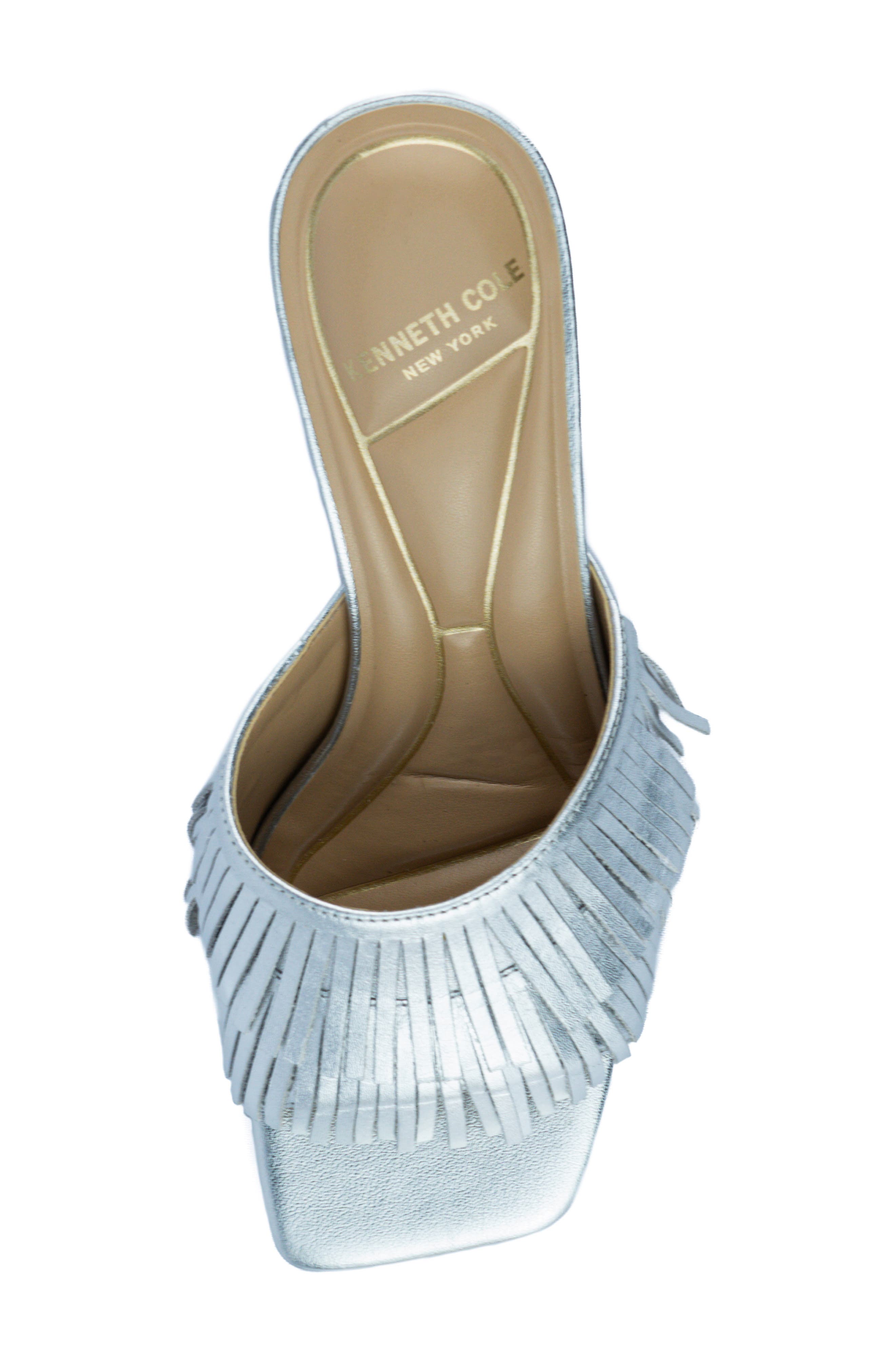 Kenneth Cole Darby Slide Sandal, Alternate, color, Silver Leather