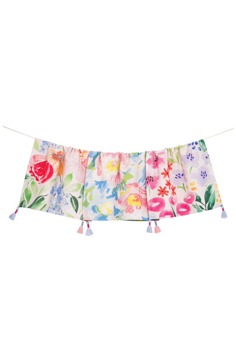 Set of Three The Secret Garden Kitchen Towels, Main, color, WATERCOLOR MULTI / WHITE