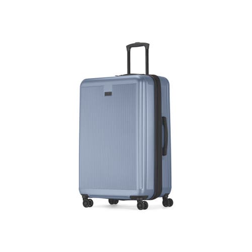 Bugatti Singapore Hardside Check-in Large Luggage With Expansion In Metallic Blue