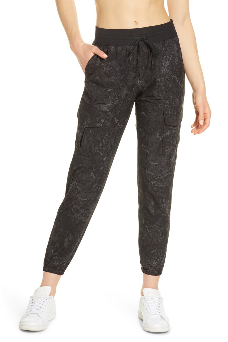 Getaway Cargo Pants, Main, color, BLACK LUCRETIA PRINT