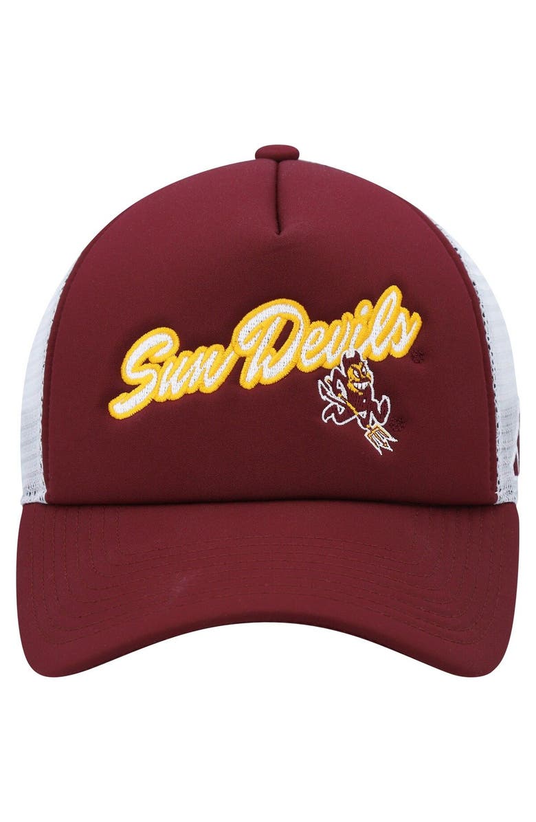 adidas Men's adidas Maroon Arizona State Sun Devils Script Trucker Snapback Hat, Alternate, color,