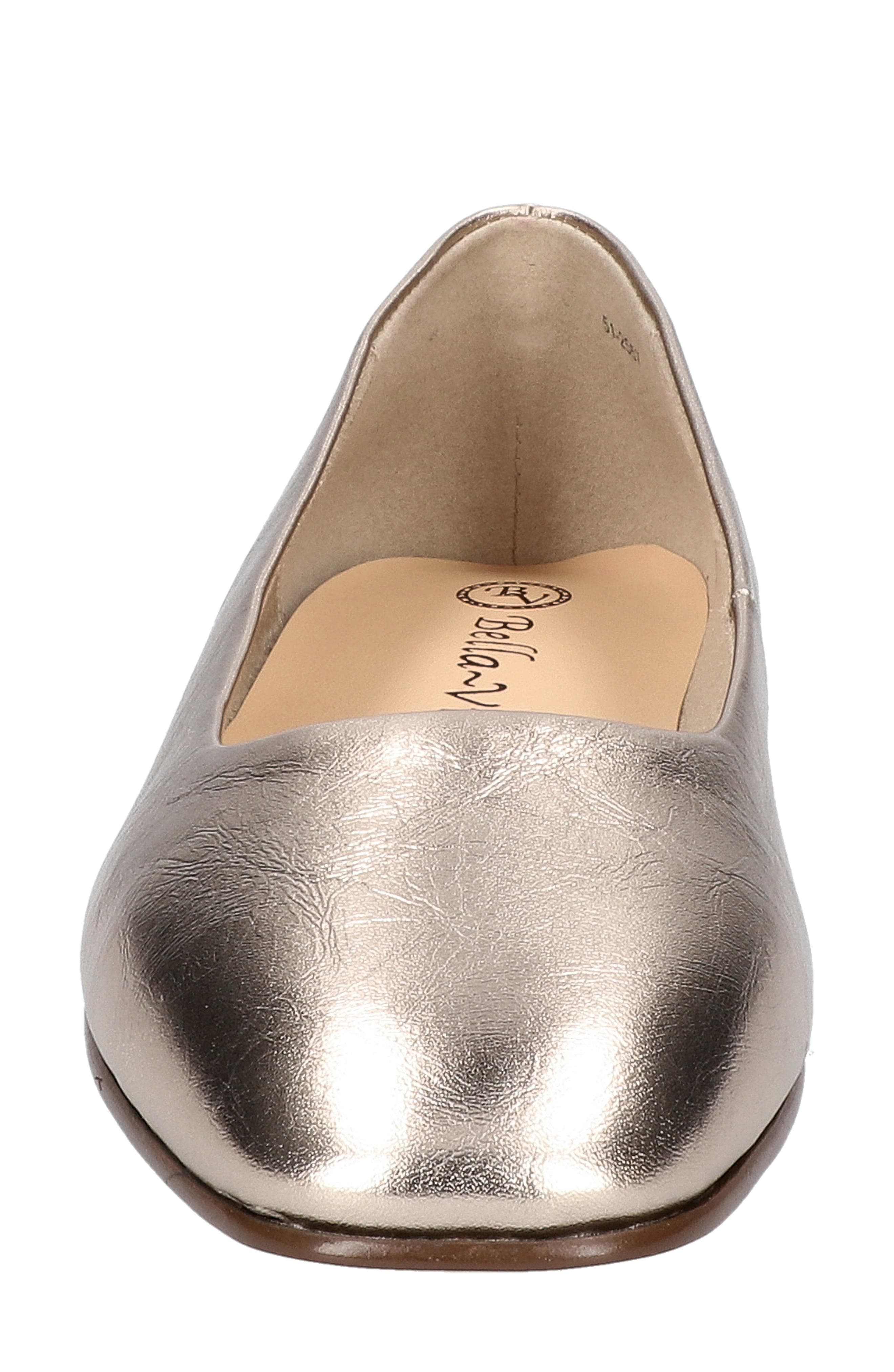 Bella Vita Kimiko Flat, Alternate, color, Champagne Leather