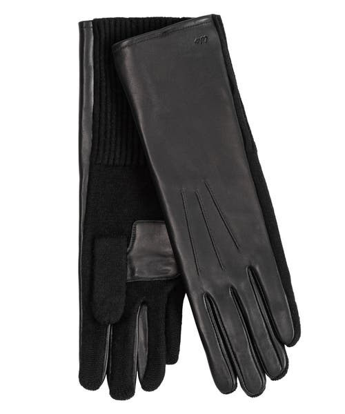 Echo Long Leather Glove In Black