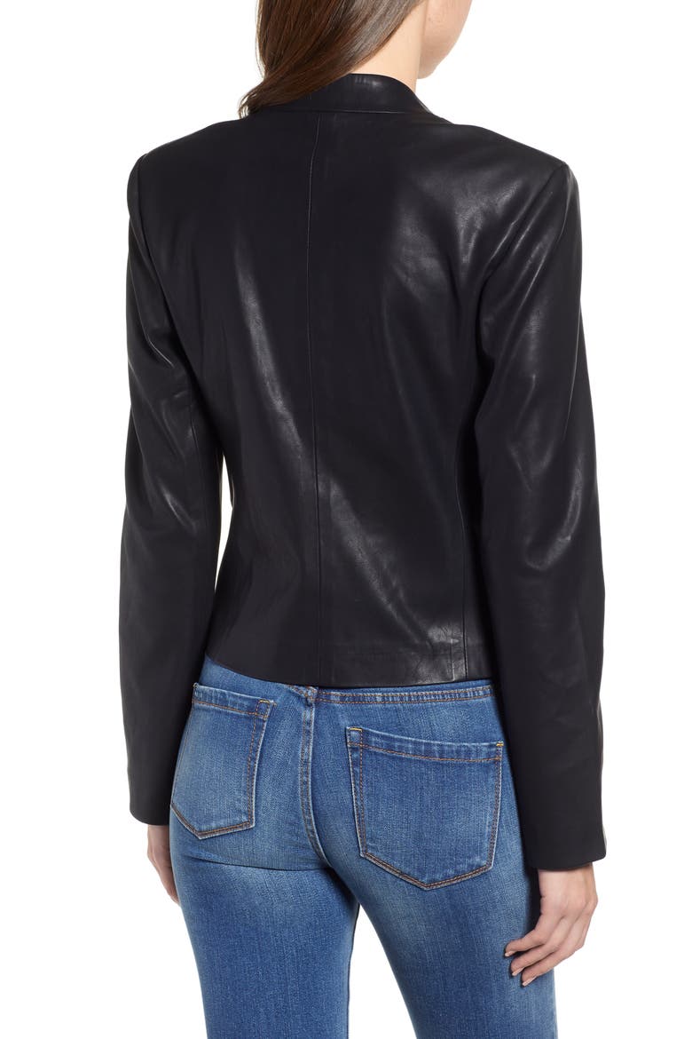 Faux Leather Blazer, Alternate, color, MEAN STREETS