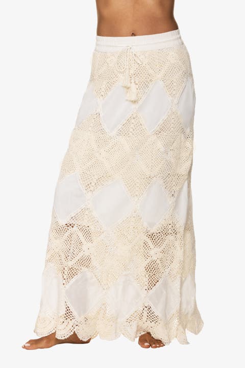 Scallop Crochet Maxi Skirt/Bandeau Dress