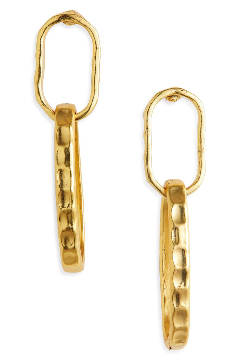 Oval Link Drop Earrings, Main, color, GOLD