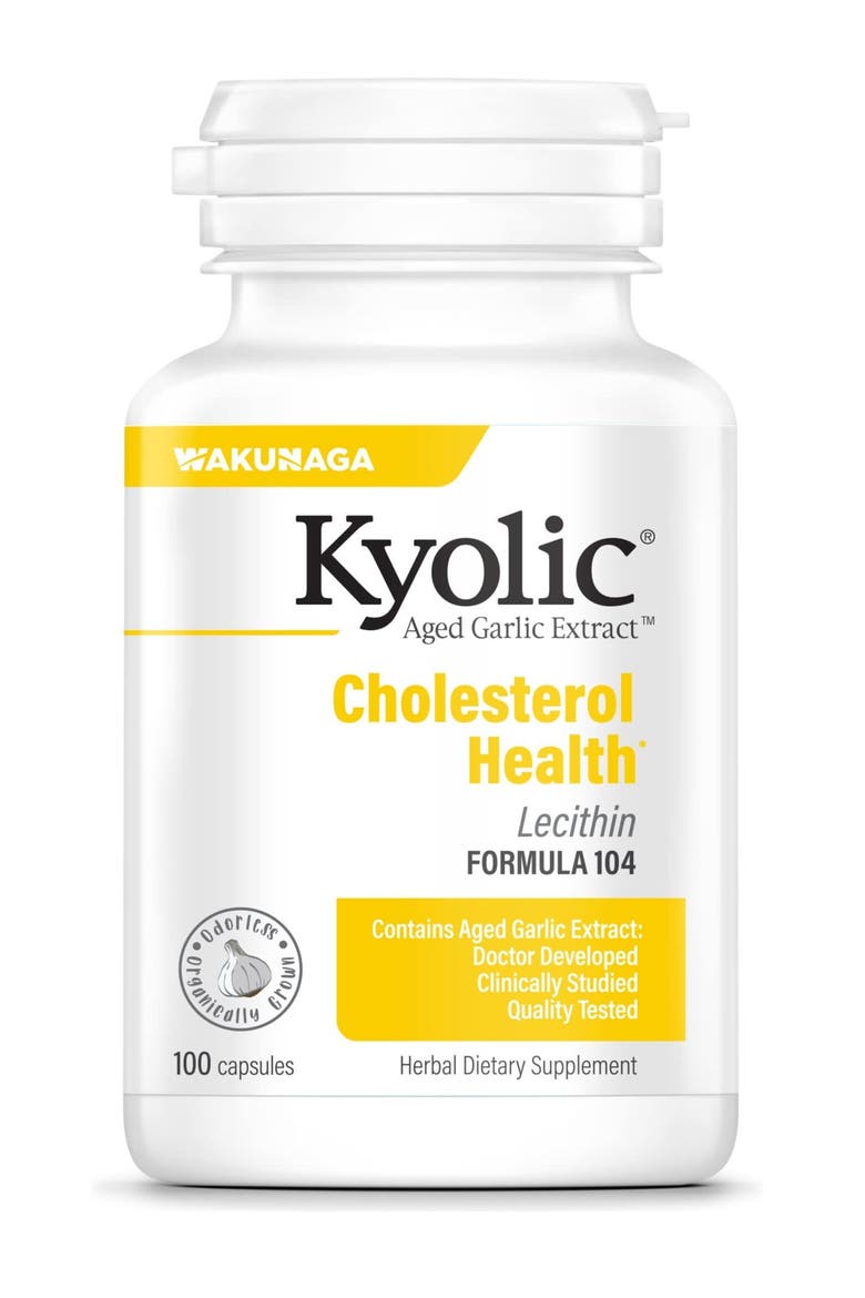 Aged Garlic Extract Formula 104, Cholesterol Health, 100 Capsules, Main, color, None