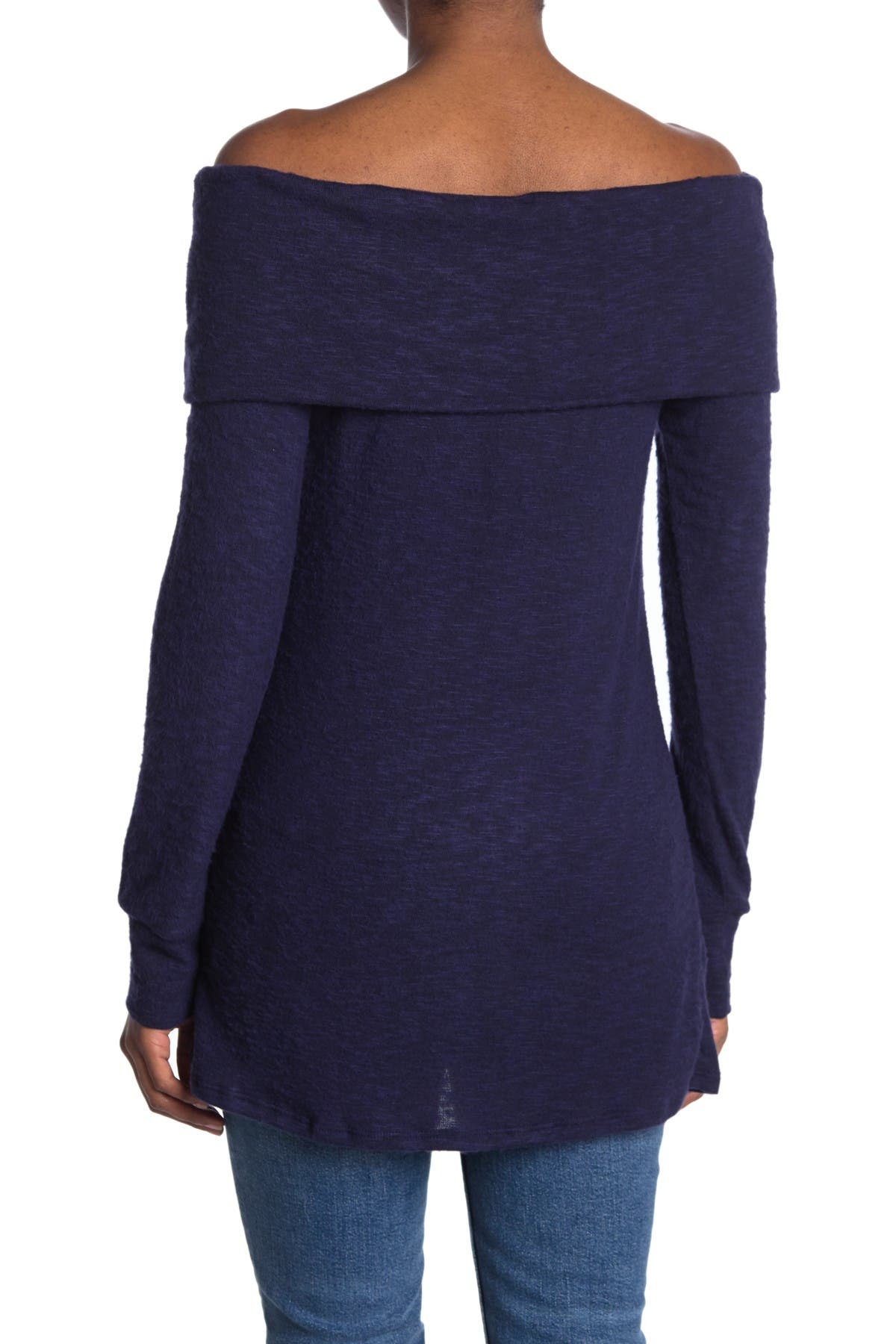 Foldover Off the Shoulder Tunic Sweater - image 4