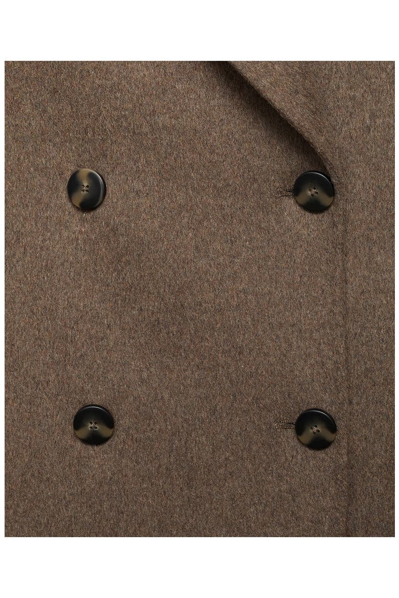 Picarol Double Breasted Wool Blend Coat, Alternate, color, MEDIUM BROWN