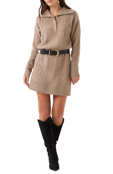 Cable Knit Sweater Dress