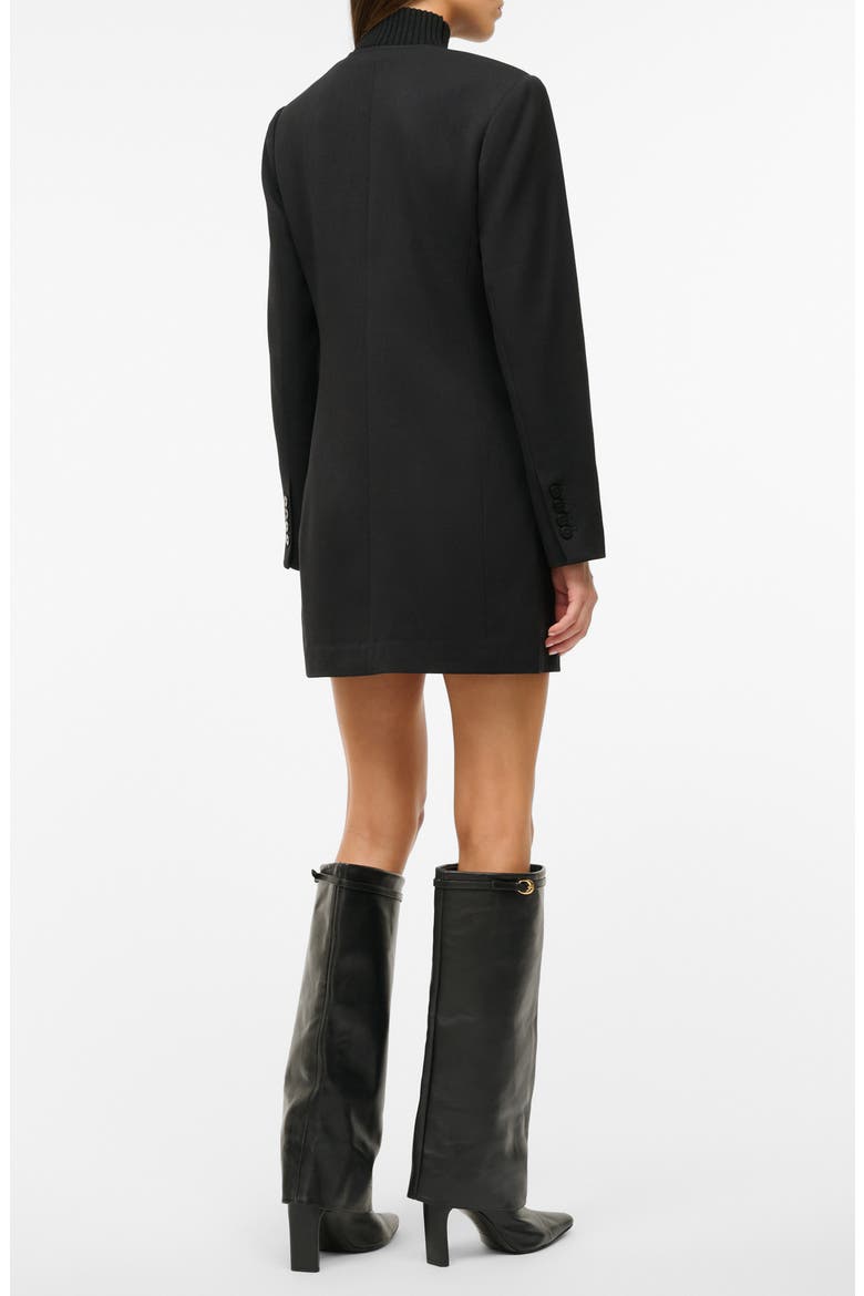 Mott Mixed Media Long Sleeve Coatdress, Alternate, color, BLACK