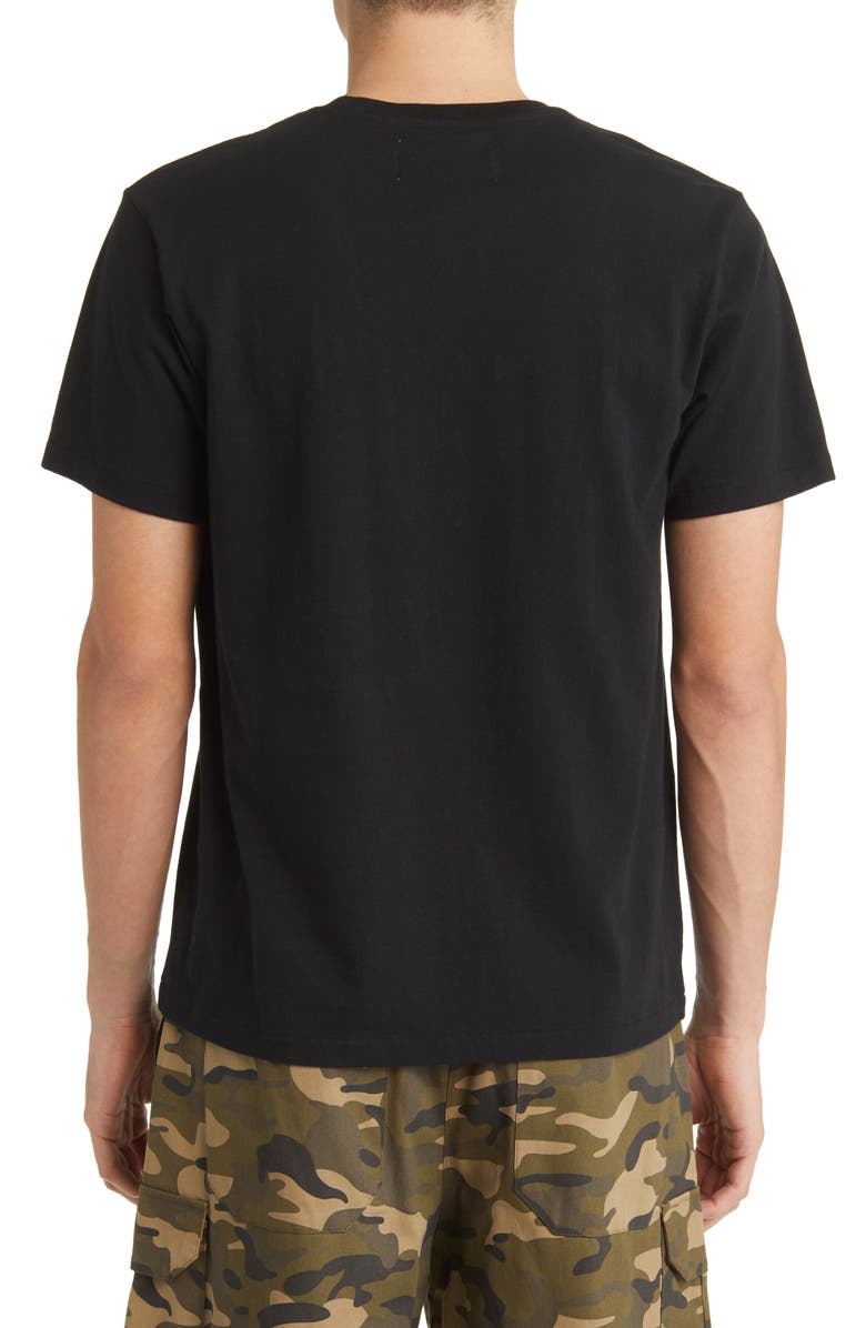 FRAME Camo Logo Cotton Graphic Tee, Alternate, color, Noir