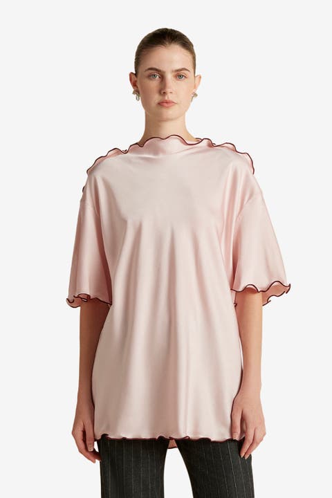 Cady T-Shirt with Scalloped Edge